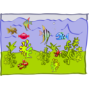 download Underwater World Aquarium clipart image with 0 hue color