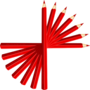 download Red Pencils clipart image with 0 hue color