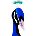 download Peacock clipart image with 0 hue color