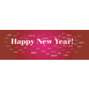 download Happy New Year 2012 clipart image with 135 hue color
