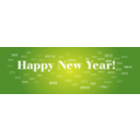 download Happy New Year 2012 clipart image with 225 hue color