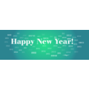 download Happy New Year 2012 clipart image with 315 hue color