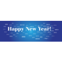 download Happy New Year 2012 clipart image with 0 hue color