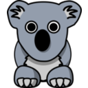 download Cartoon Koala clipart image with 0 hue color