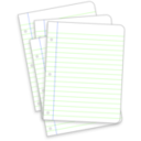 download Messy Lined Papers clipart image with 225 hue color