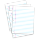 download Messy Lined Papers clipart image with 315 hue color