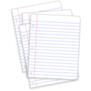 download Messy Lined Papers clipart image with 0 hue color