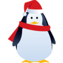 download Christmas Penguin clipart image with 0 hue color
