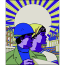 download Labor Poster Are Drawn Anew clipart image with 225 hue color