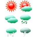 download Weather Symbols clipart image with 315 hue color
