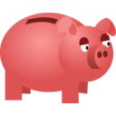 download Piggy Bank clipart image with 0 hue color