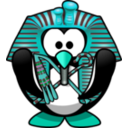 download Tut Ankh Penguin clipart image with 135 hue color