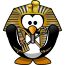 download Tut Ankh Penguin clipart image with 0 hue color