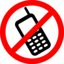 download No Cell Phones Allowed clipart image with 0 hue color