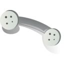 download Phone Handset Grey clipart image with 135 hue color