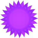 download Sun clipart image with 225 hue color