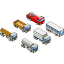 Six Isometric Vehicles