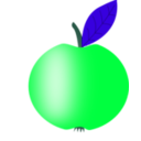 download Apple Red With A Green Leaf clipart image with 135 hue color