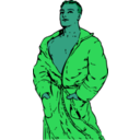 download Man In Bathrobe 2 clipart image with 135 hue color