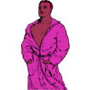 download Man In Bathrobe 2 clipart image with 315 hue color