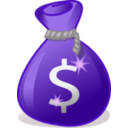 download Money Bag clipart image with 225 hue color