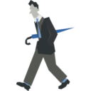 download Man Walking clipart image with 0 hue color