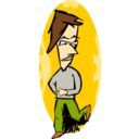 download Angry Running Man clipart image with 0 hue color
