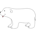 download Little Polar Bear clipart image with 45 hue color