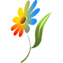 download Flower clipart image with 0 hue color