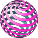 download Spiral Ball clipart image with 315 hue color
