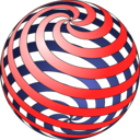 download Spiral Ball clipart image with 0 hue color
