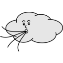download Wind Blowing Cloud clipart image with 0 hue color