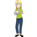 download Writing Girl clipart image with 0 hue color