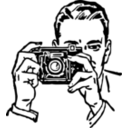 download Man With A Camera clipart image with 225 hue color