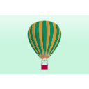 download Balloon In The Sky clipart image with 315 hue color