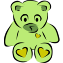 download Teddy Bear With Hearts clipart image with 45 hue color