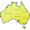 download Australia Map clipart image with 45 hue color