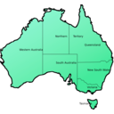 download Australia Map clipart image with 135 hue color
