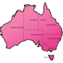download Australia Map clipart image with 315 hue color
