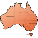 download Australia Map clipart image with 0 hue color