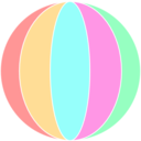 download Beach Ball clipart image with 0 hue color