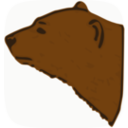 download Bear Head clipart image with 0 hue color