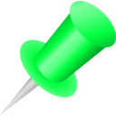 download Push Pin Icon clipart image with 135 hue color