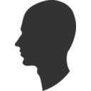 download Head Profile clipart image with 0 hue color