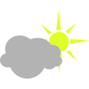 download Weather Symbol Semicloudy Day clipart image with 45 hue color