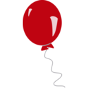 download Red Balloon clipart image with 0 hue color