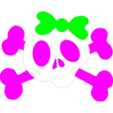 download Girl Skull clipart image with 0 hue color
