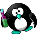 download Drunk Penguin clipart image with 135 hue color
