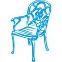 Slim Blue Chair
