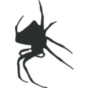 download Spider Silhouette clipart image with 135 hue color